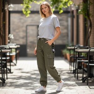 True Religion Bobbi Baggy Cargo Jogger Pants Size 29 Kalamata